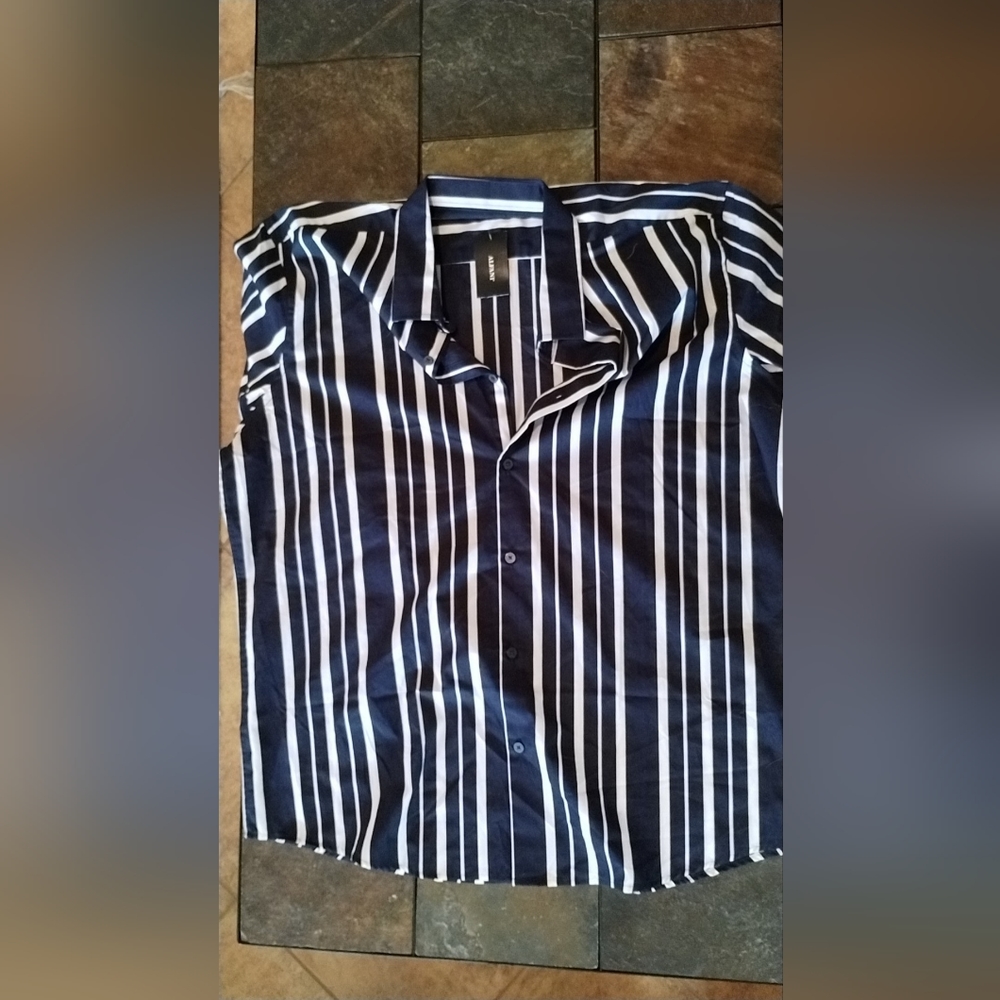 Blue Striped Alfani Top Size XXL